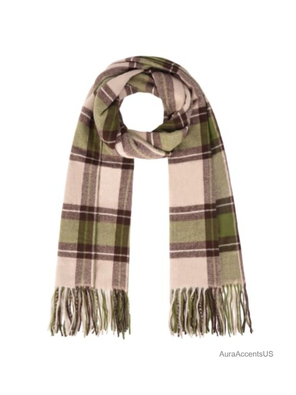 Women's Plaid Scarf Shawl Wrap 100% Polyester Tassel Winter Fringe Gift
